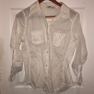 White Button Down Top